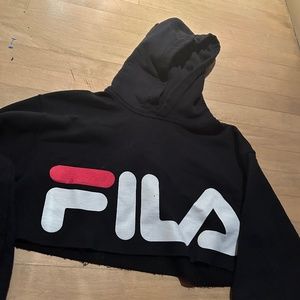 Cropped fila hoodie